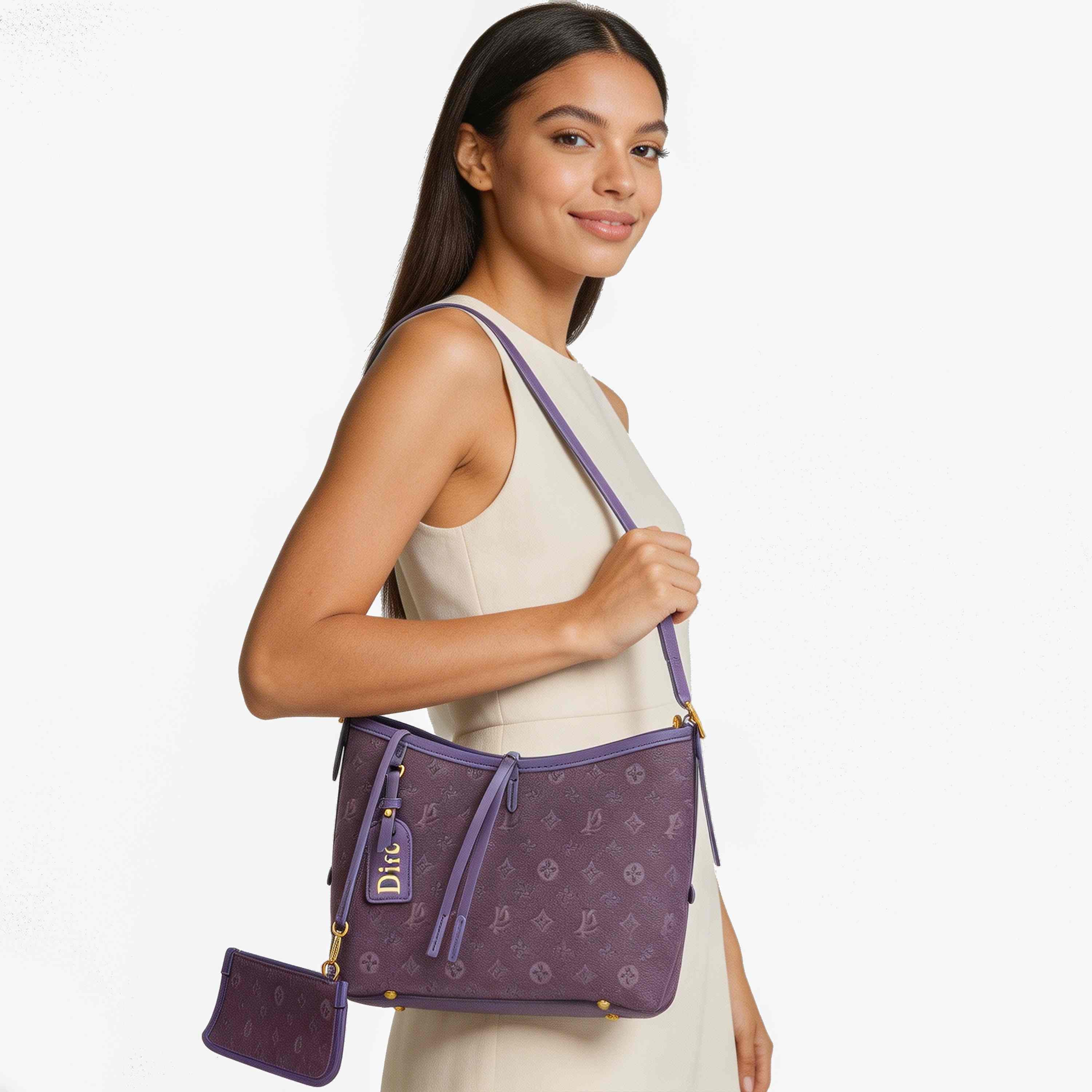 Bolso de hombro morado