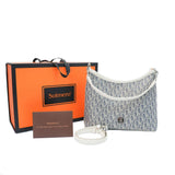 Bolso de hombro mediano/pequeño blanco sal marina (bolso de axila)