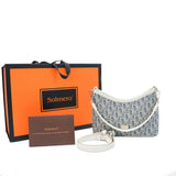 Bolso de hombro mediano/pequeño blanco sal marina (bolso de axila)