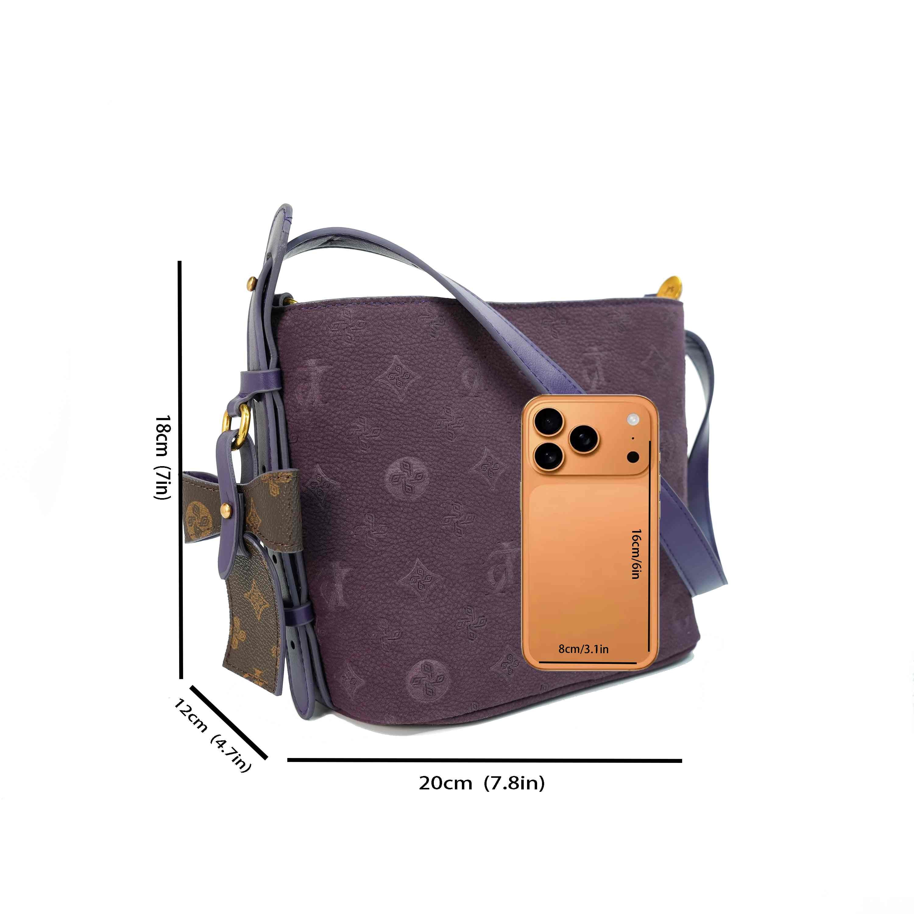 Bolso bombonera morado