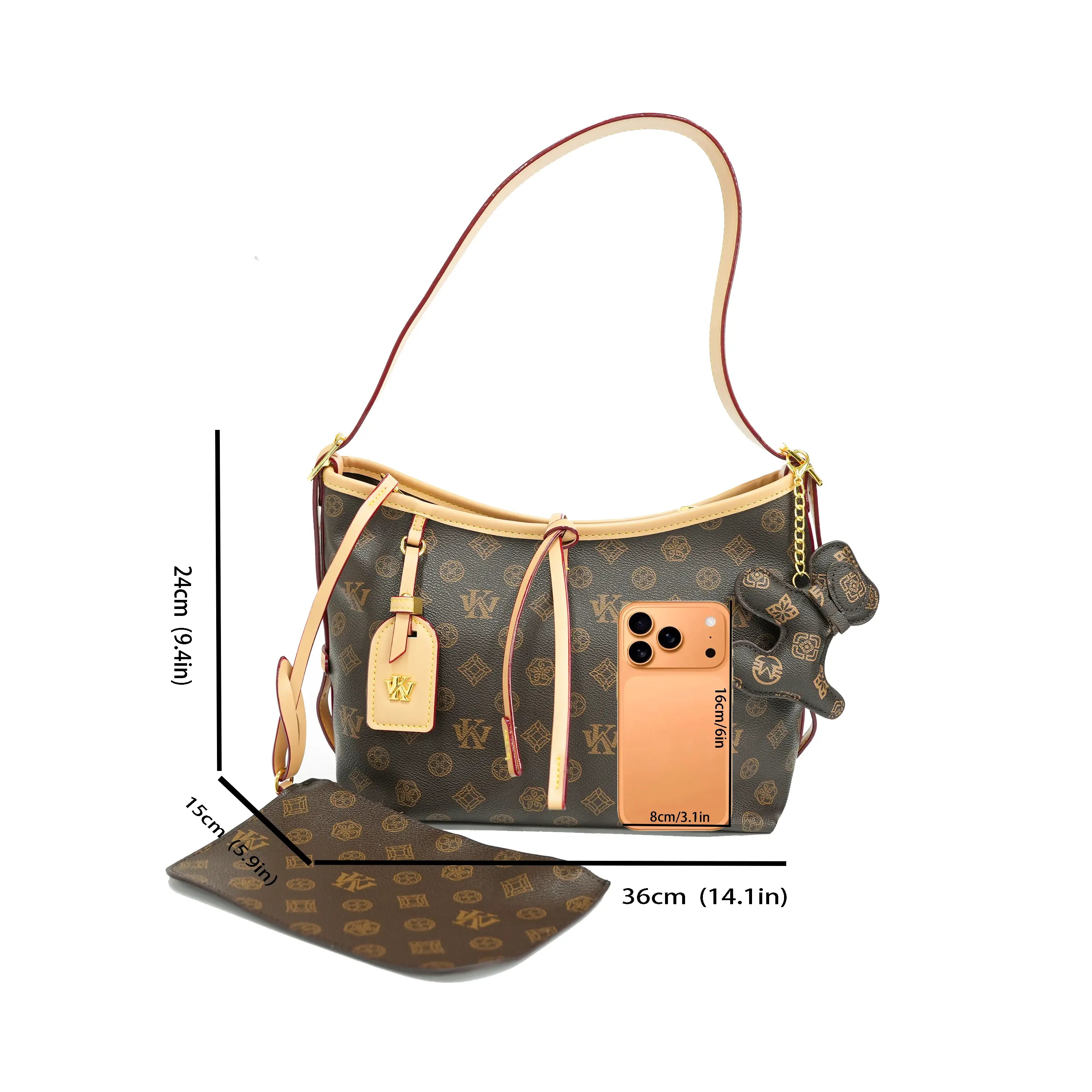 Bolso de hombro y llavero de cachorro